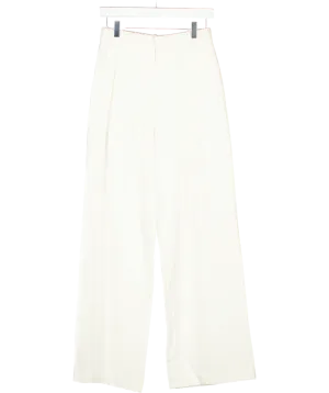 Marcela London White Bailie Tailored Trousers Ivory UK S