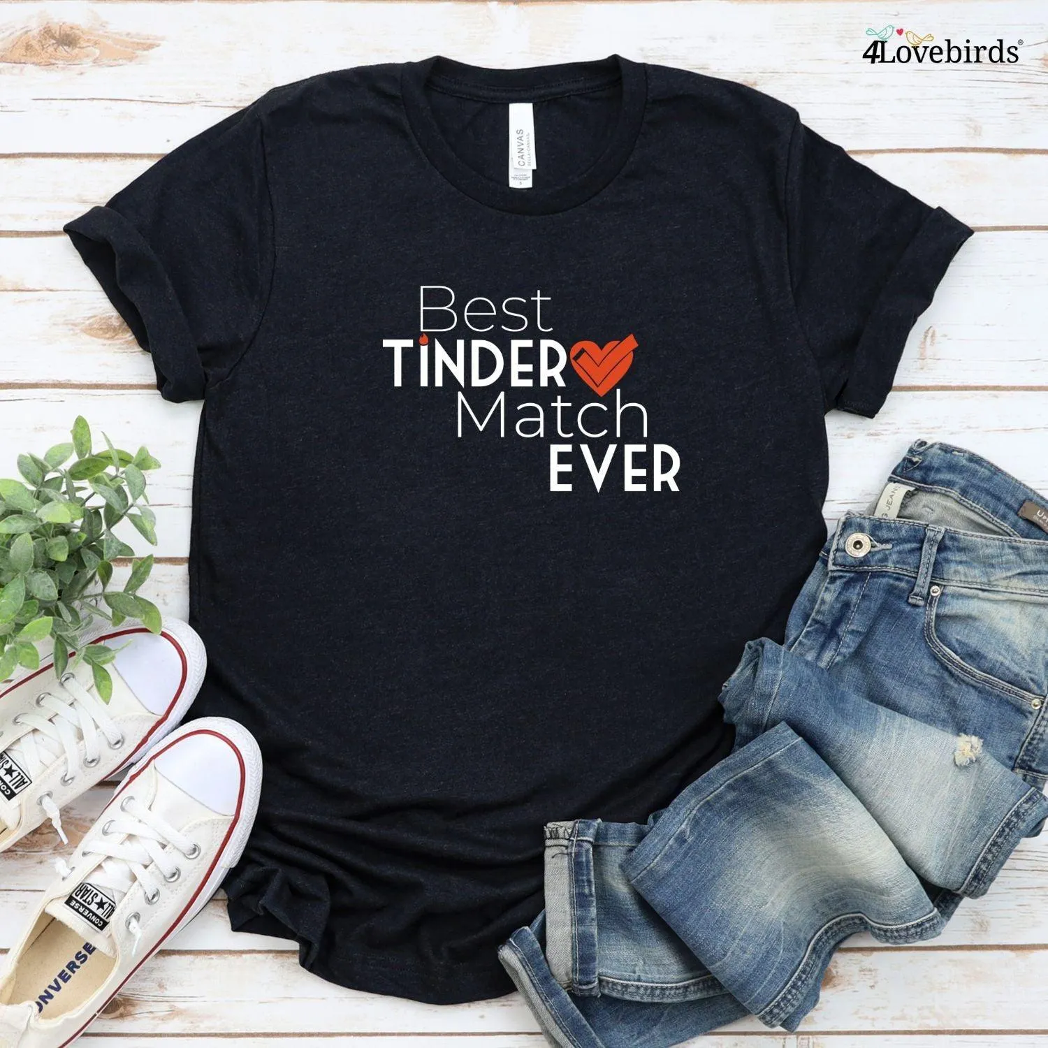 Matching Valentine's Day Set: Best Tinder Match Shirt & Hoodie | Men's Valentine Gift