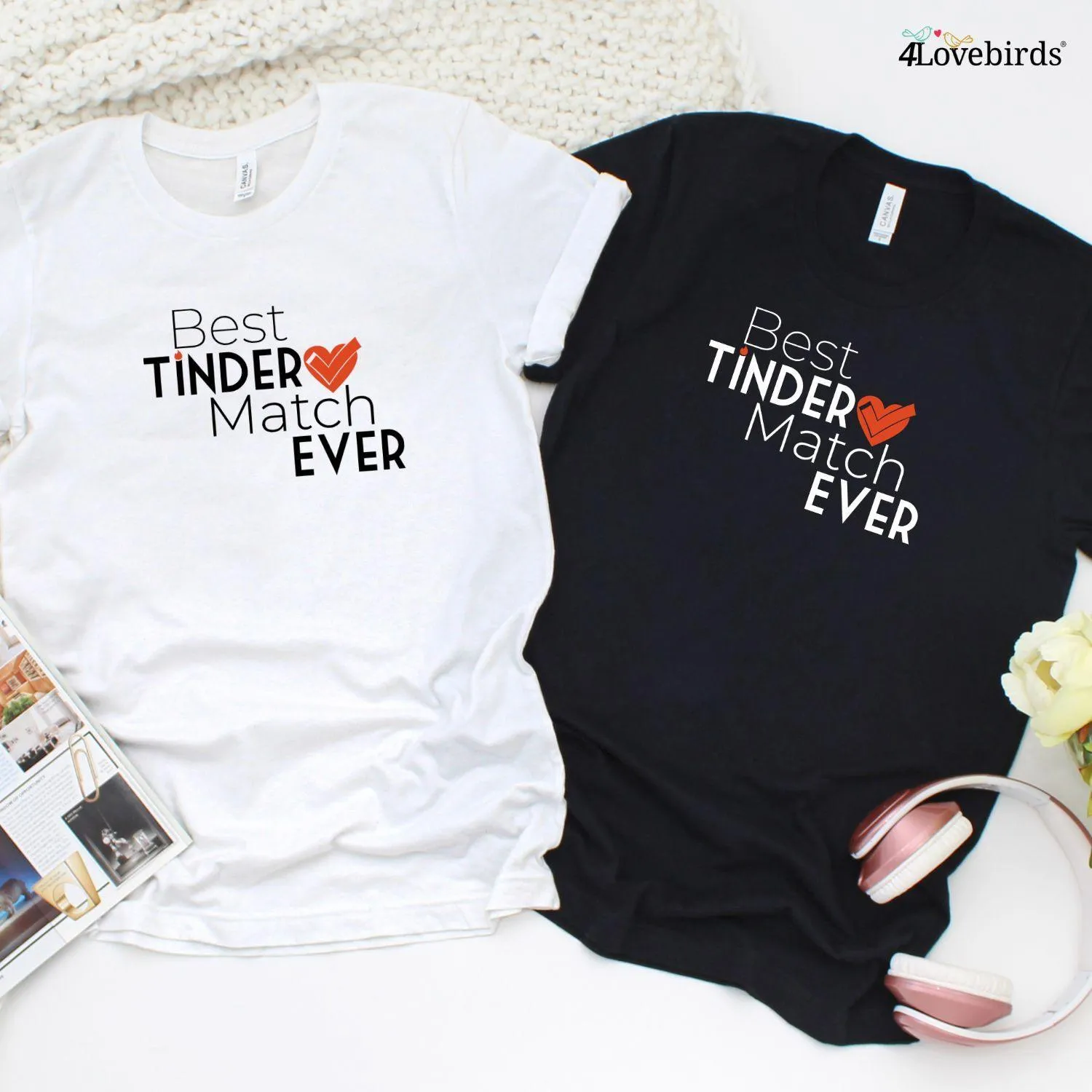 Matching Valentine's Day Set: Best Tinder Match Shirt & Hoodie | Men's Valentine Gift