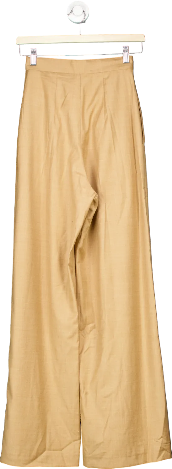 Matriel Beige Wide-Leg Trousers XS