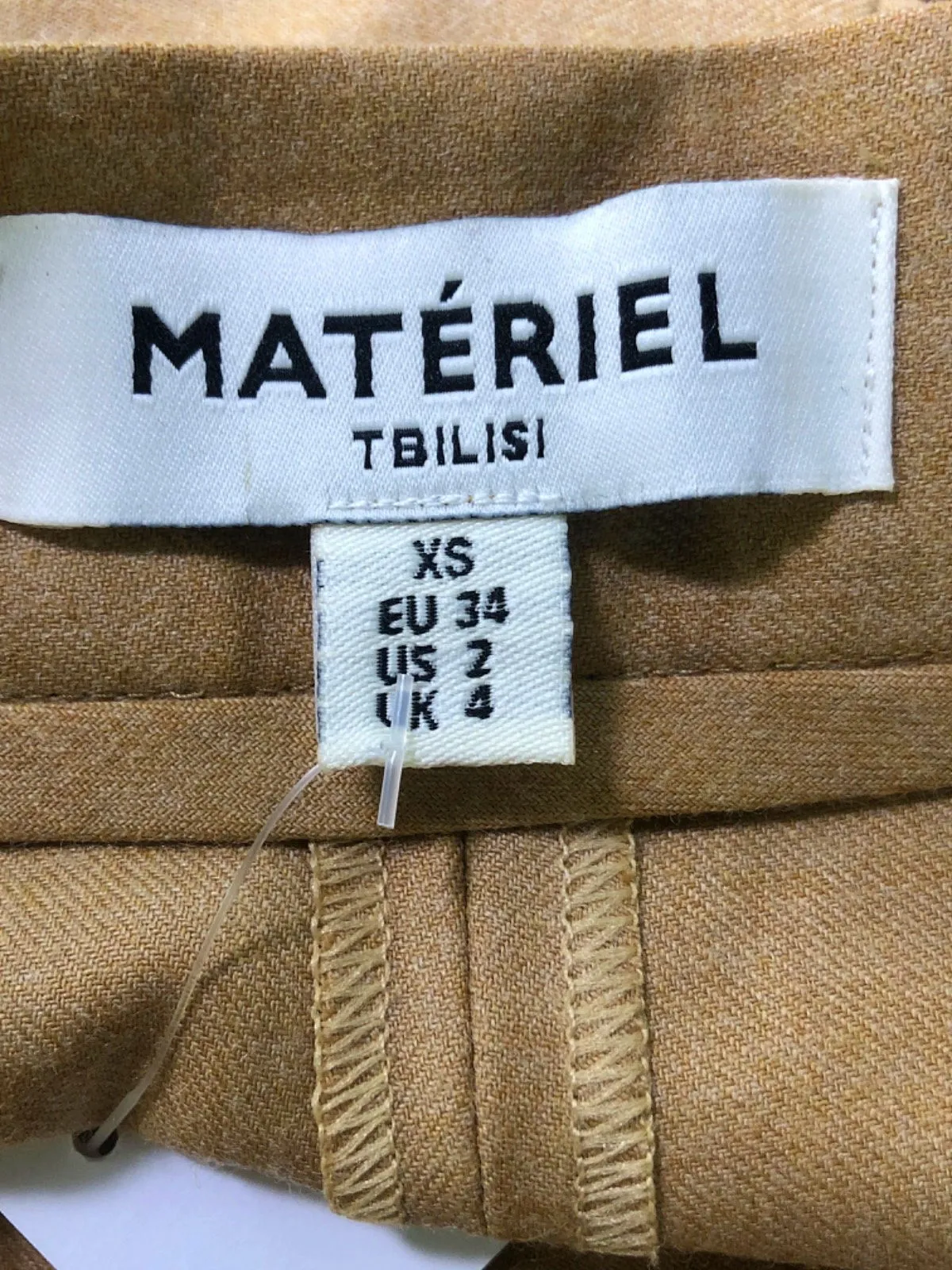 Matriel Beige Wide-Leg Trousers XS