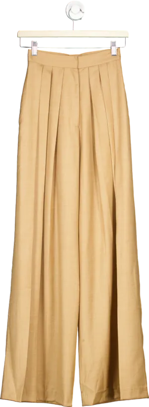Matriel Beige Wide-Leg Trousers XS