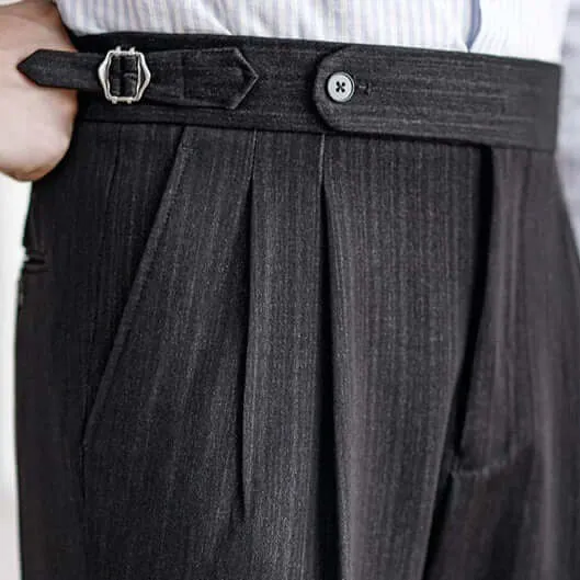 Men's Non-Iron Draped Business Trousers