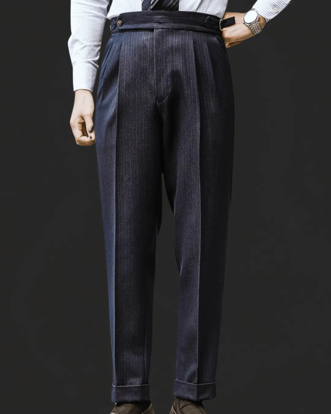 Men's Non-Iron Draped Business Trousers
