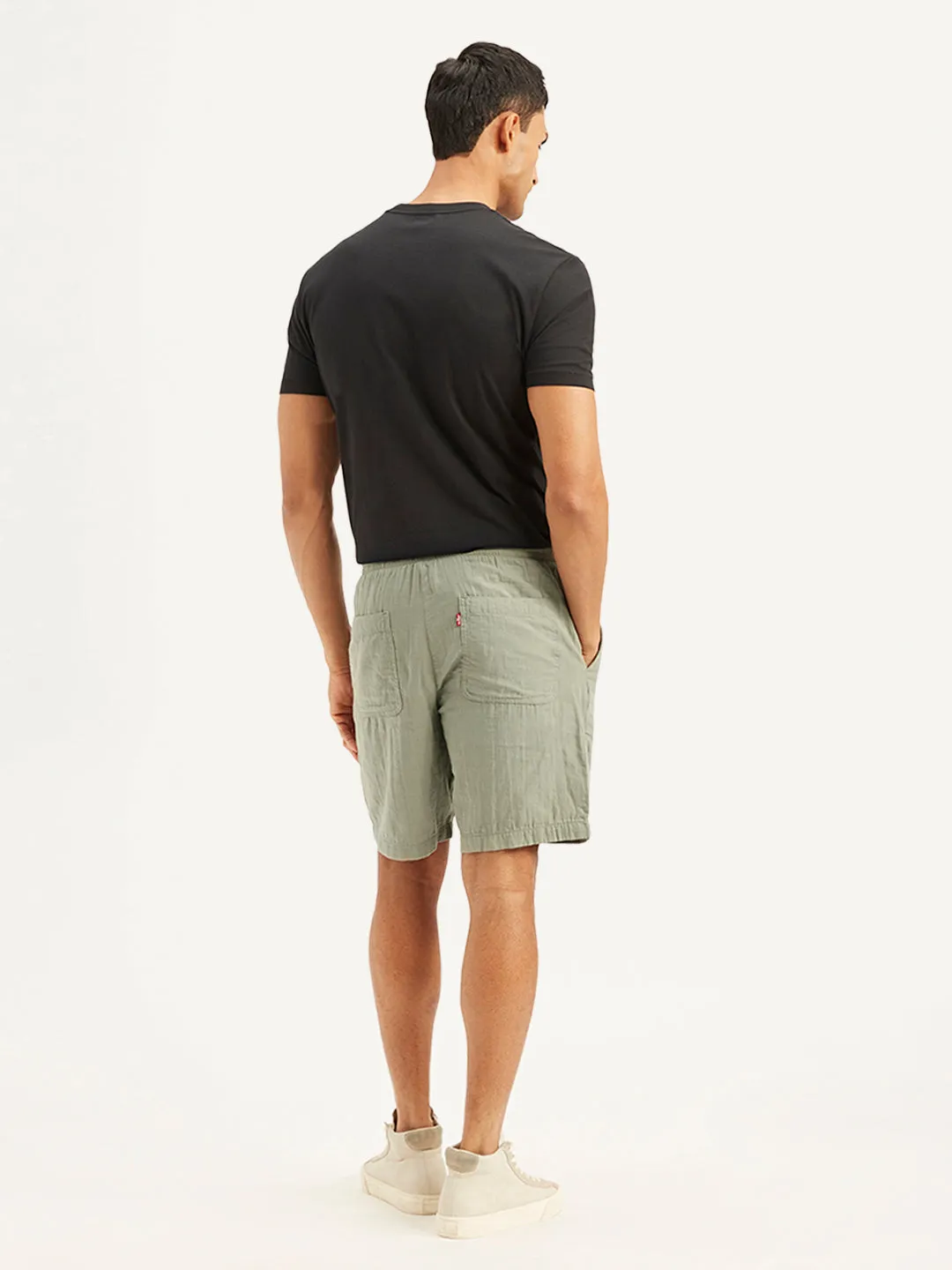 Men's Olive Relaxed Fit Shorts