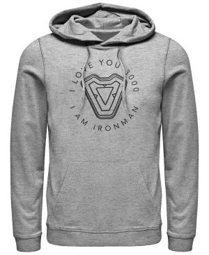 Men's sweatshirt marvel "Avengers Endgame" iron man, I love you 3000 Fifth Sun hooded pullover, multi