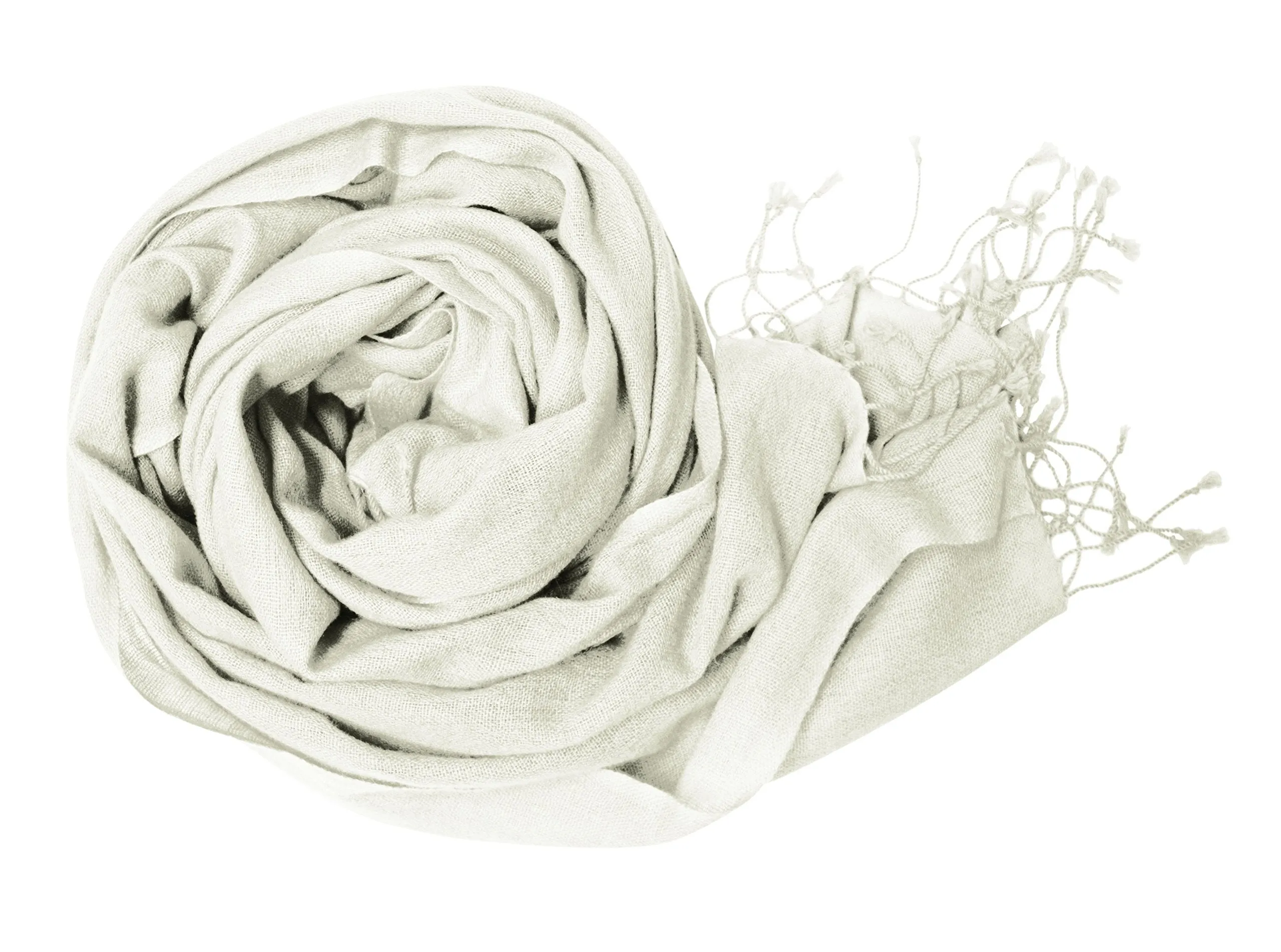 Off White Light and Soft Touch Pure Pashmina Wool Shawls Wraps Scarves