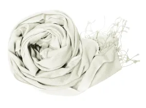 Off White Light and Soft Touch Pure Pashmina Wool Shawls Wraps Scarves