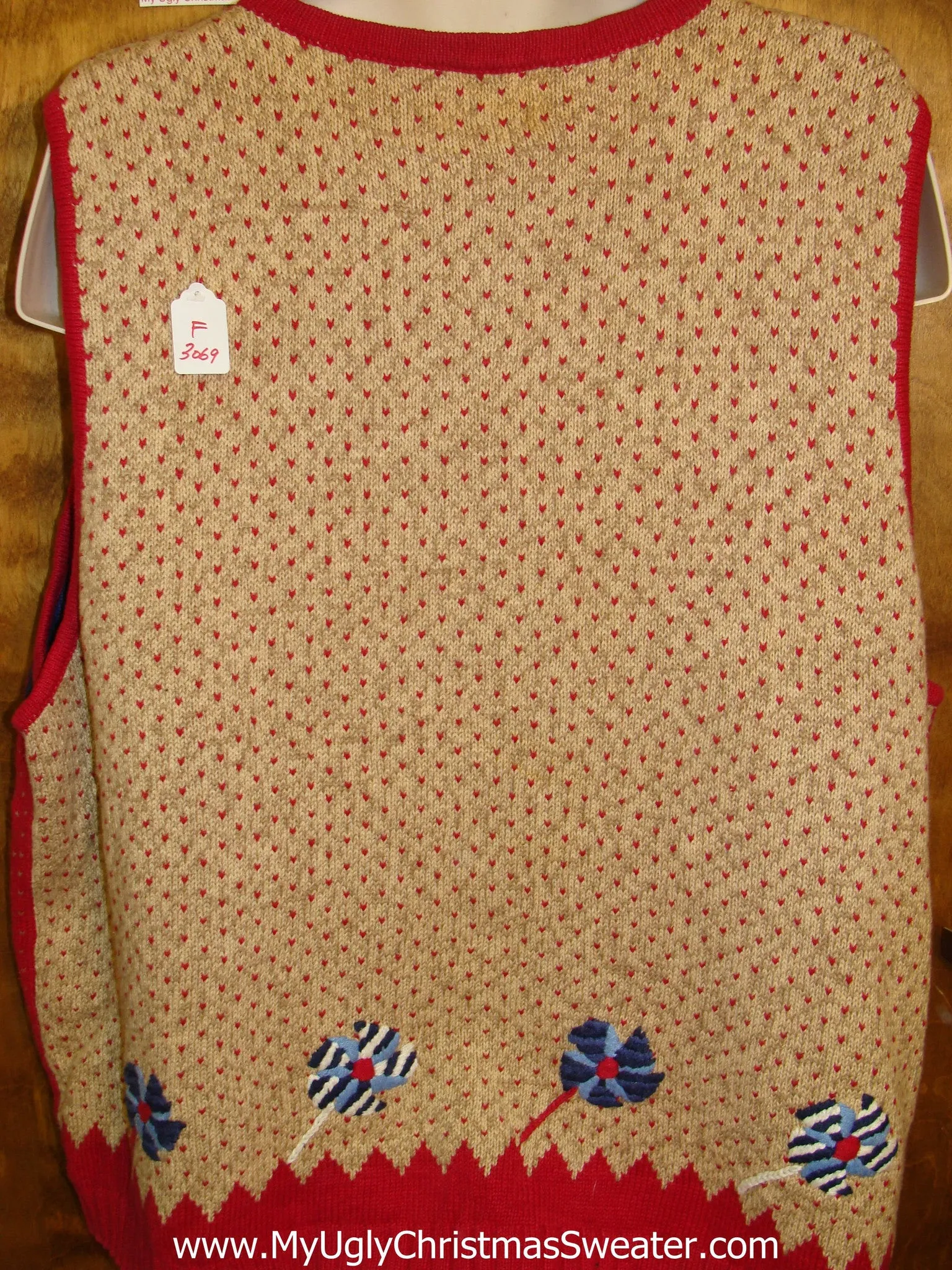 Patriotic Angel Ugliest Bad Christmas Sweaters Vest