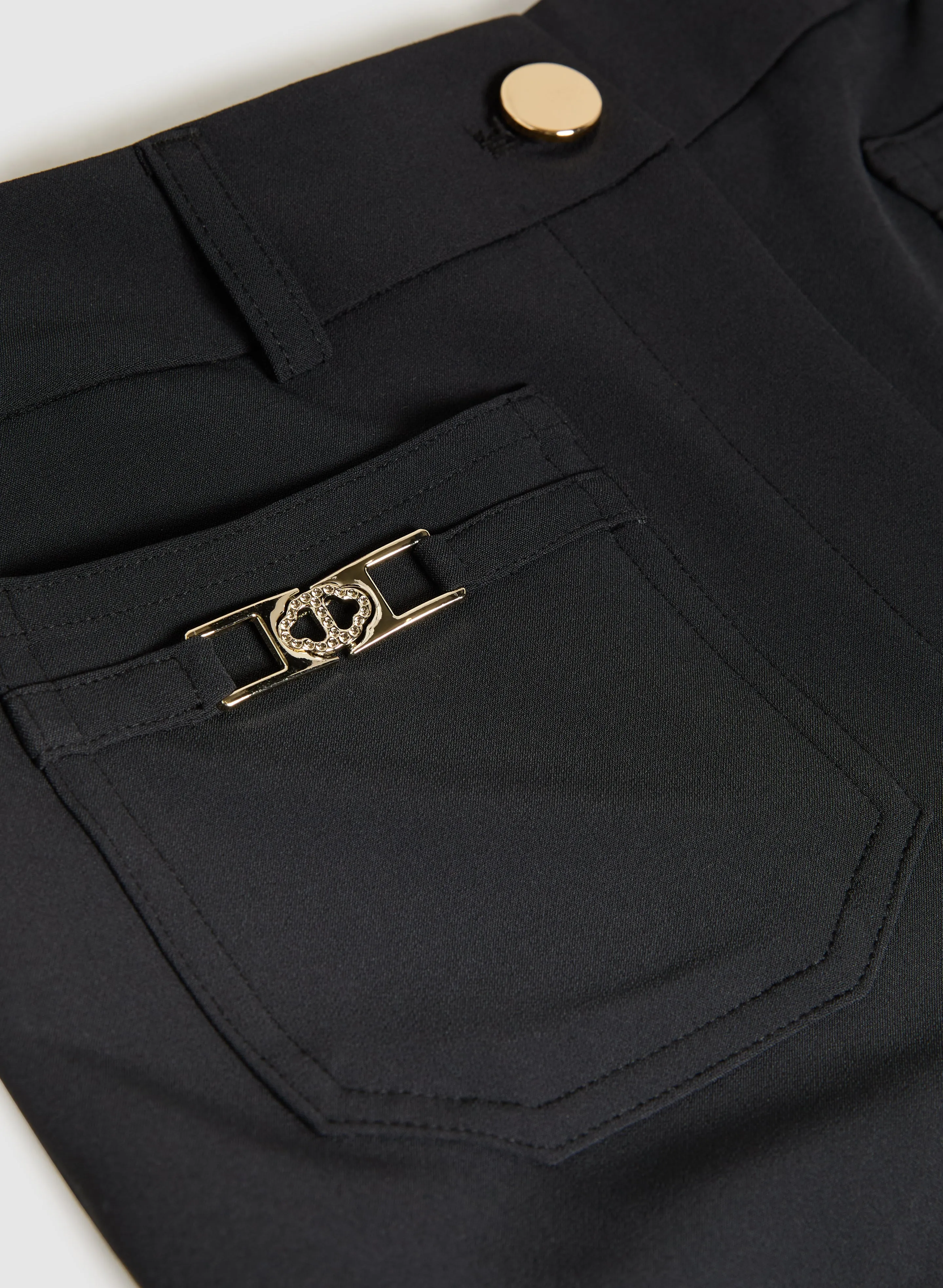Pocket Detail Culotte Pants