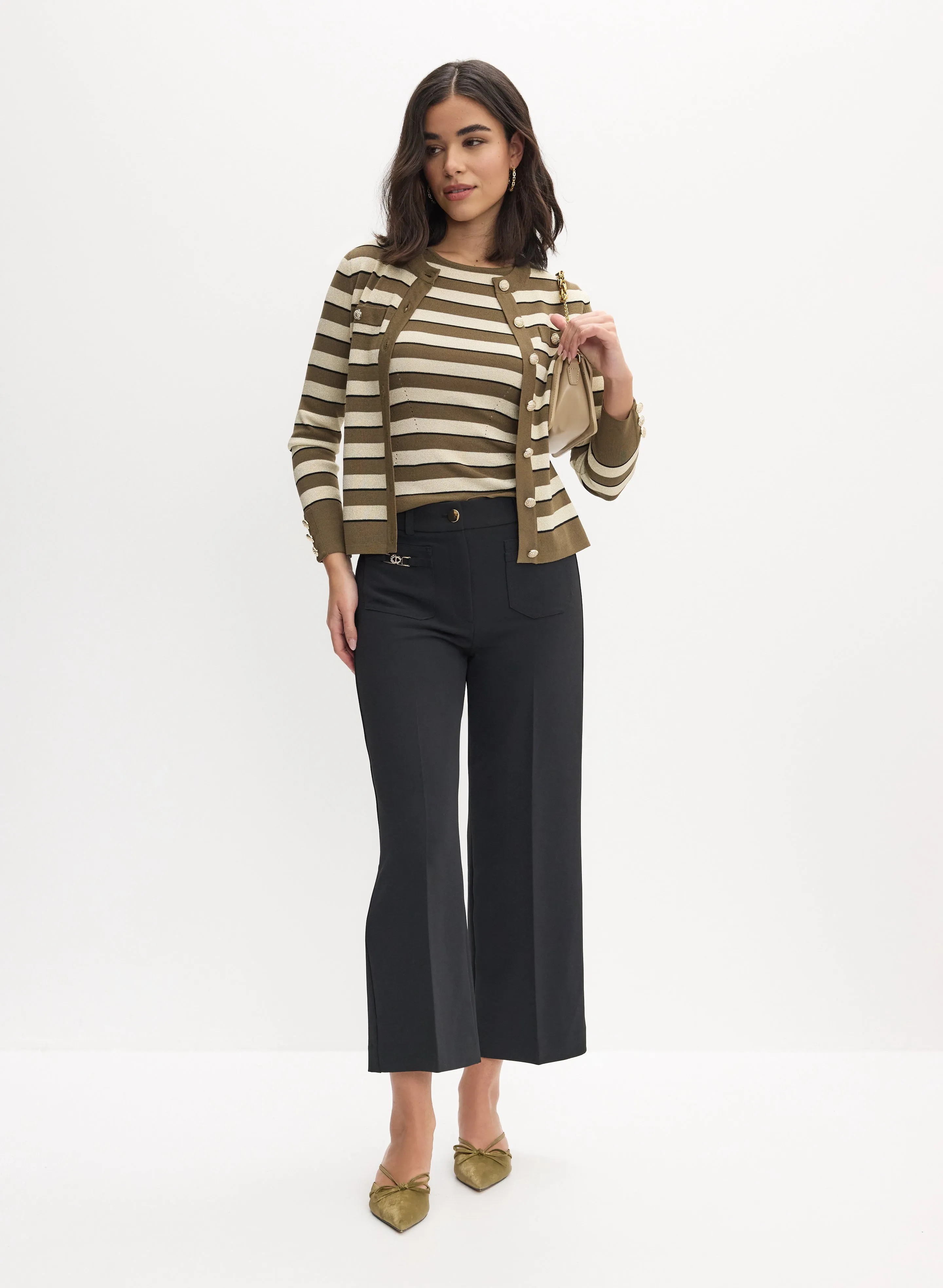 Pocket Detail Culotte Pants
