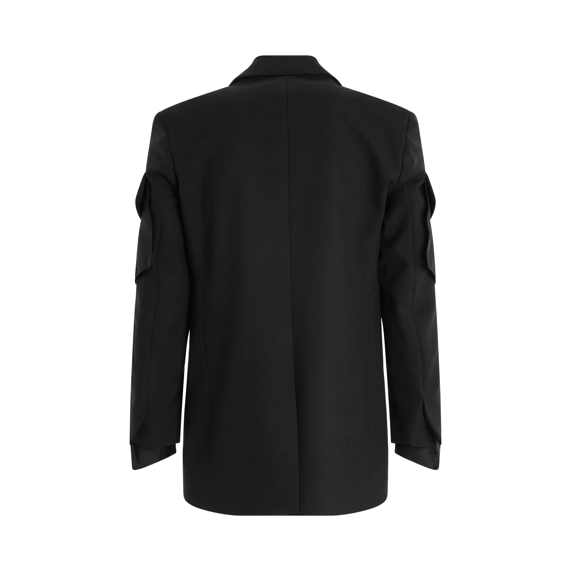 Pocket Sleeve Blazer in Black