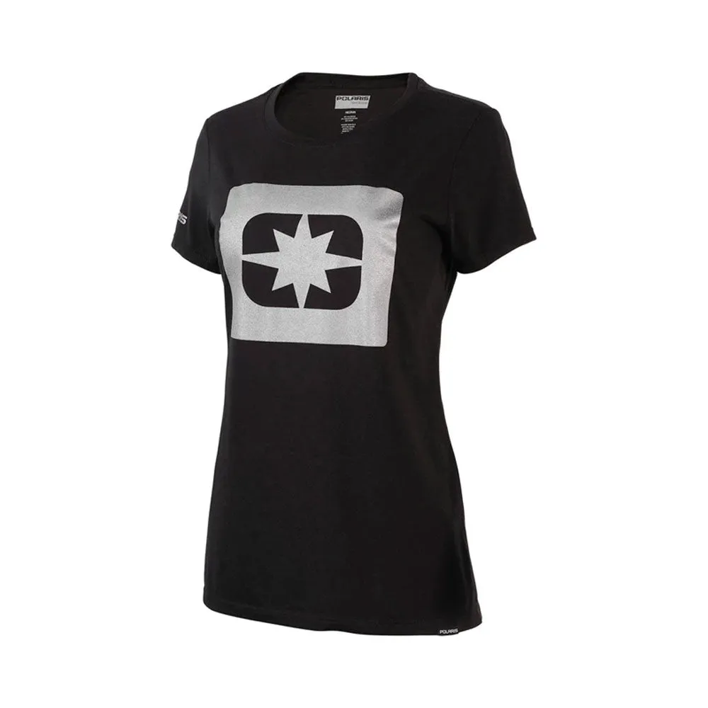 Polaris Women's Silver Icon Tee T-Shirt Black