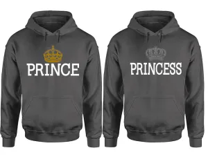 Prince & Princess Couple Pullover Hoodies – Unisex Premium 4-Piece Set | Men’s & Women’s Designs Sold Separately