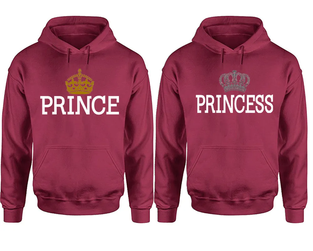 Prince & Princess Couple Pullover Hoodies – Unisex Premium 4-Piece Set | Men’s & Women’s Designs Sold Separately