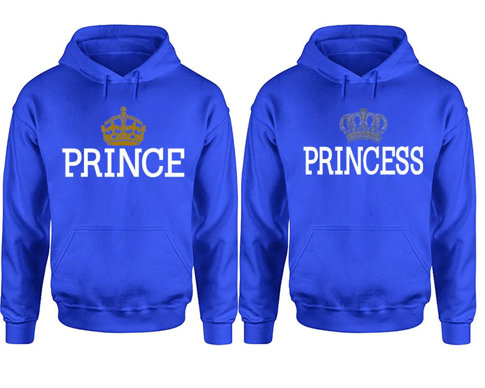 Prince & Princess Couple Pullover Hoodies – Unisex Premium 4-Piece Set | Men’s & Women’s Designs Sold Separately