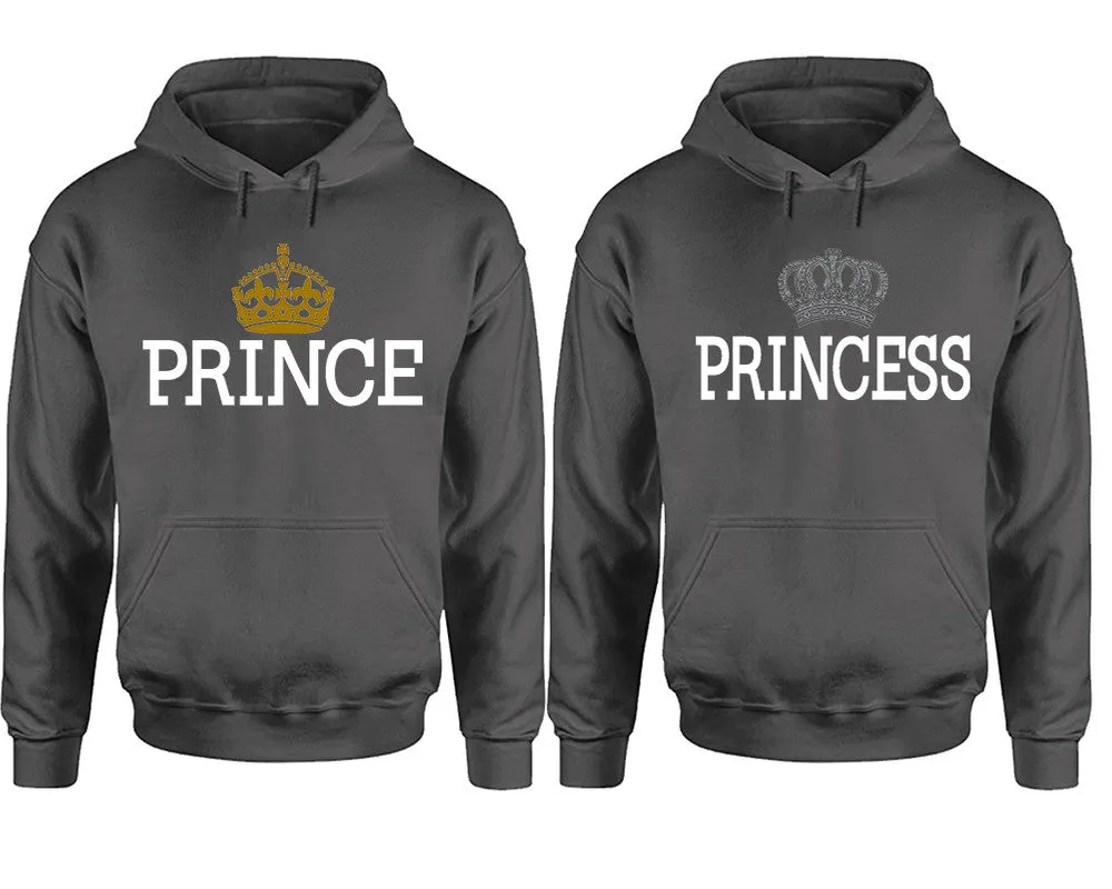 Prince & Princess Couple Pullover Hoodies – Unisex Premium 4-Piece Set | Men’s & Women’s Designs Sold Separately