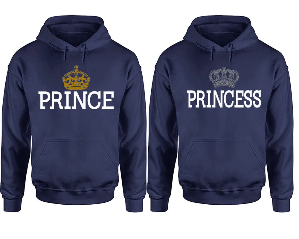 Prince & Princess Couple Pullover Hoodies – Unisex Premium 4-Piece Set | Men’s & Women’s Designs Sold Separately