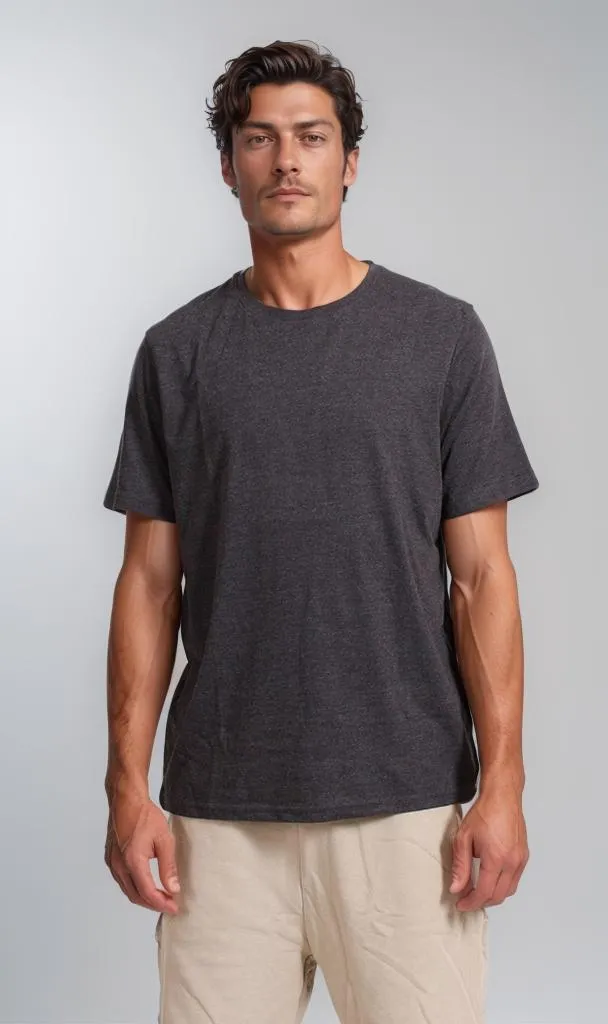 R208590 -Single Jersey Basic T-Shirt - Charcoal