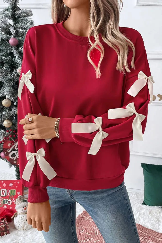 Red Bow Sweatshirt