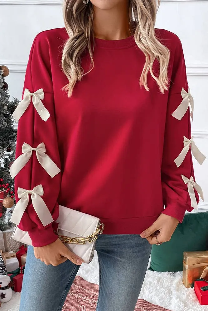 Red Bow Sweatshirt
