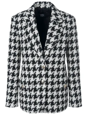 Riani Black Patterned Giant Houndstooth Blazer 381750 4179 Col 987