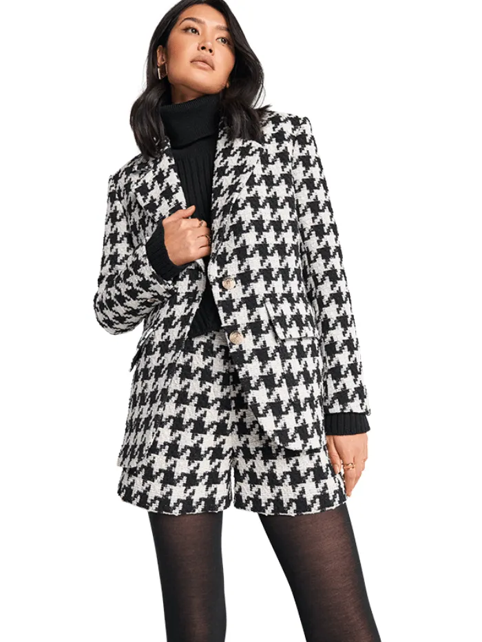 Riani Black Patterned Giant Houndstooth Blazer 381750 4179 Col 987