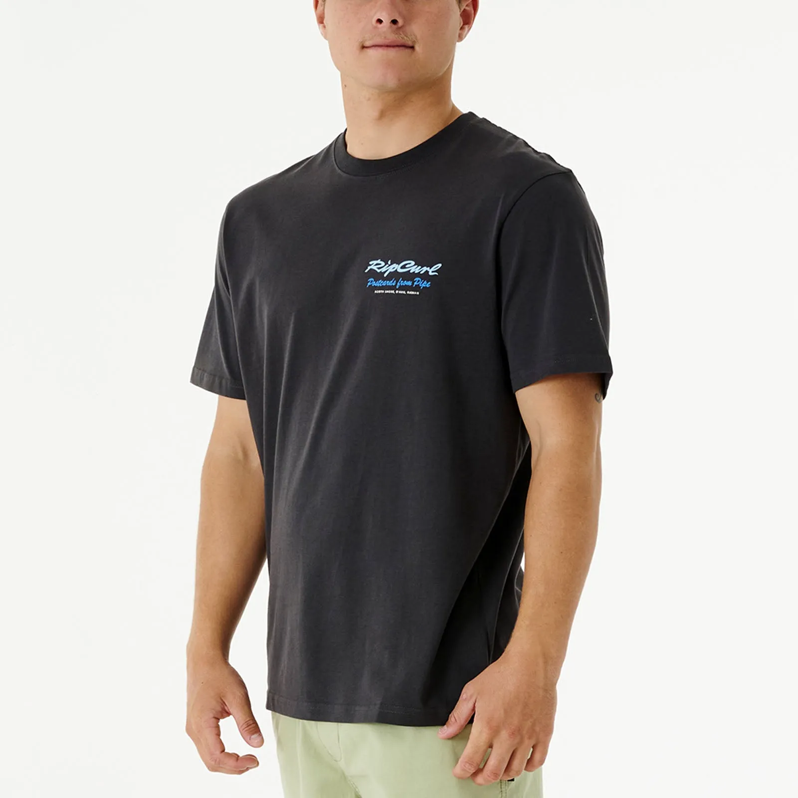 Rip Curl Mens Postcards 2nd Reef Crew Neck Cotton T-Shirt