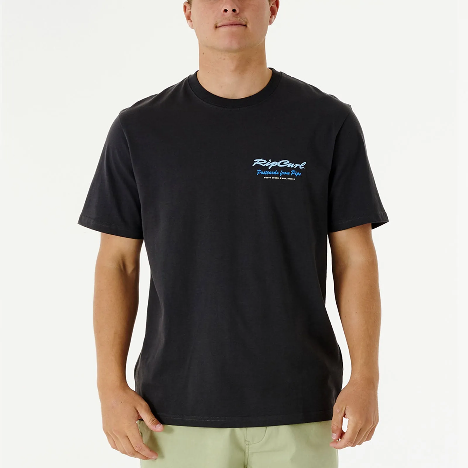 Rip Curl Mens Postcards 2nd Reef Crew Neck Cotton T-Shirt