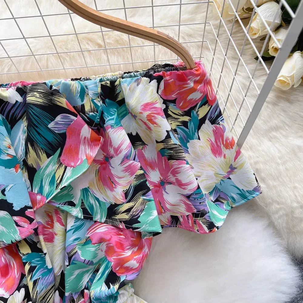 Ruffled Casual Overalls