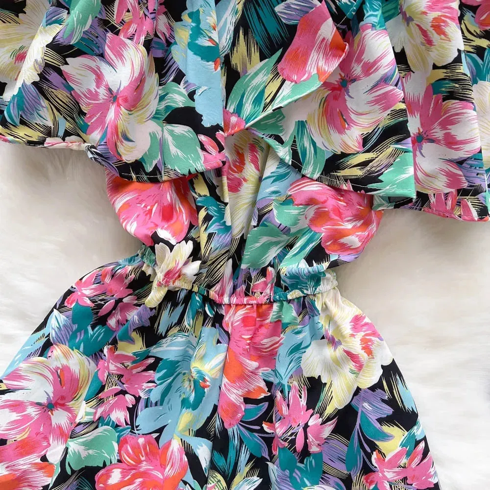 Ruffled Casual Overalls