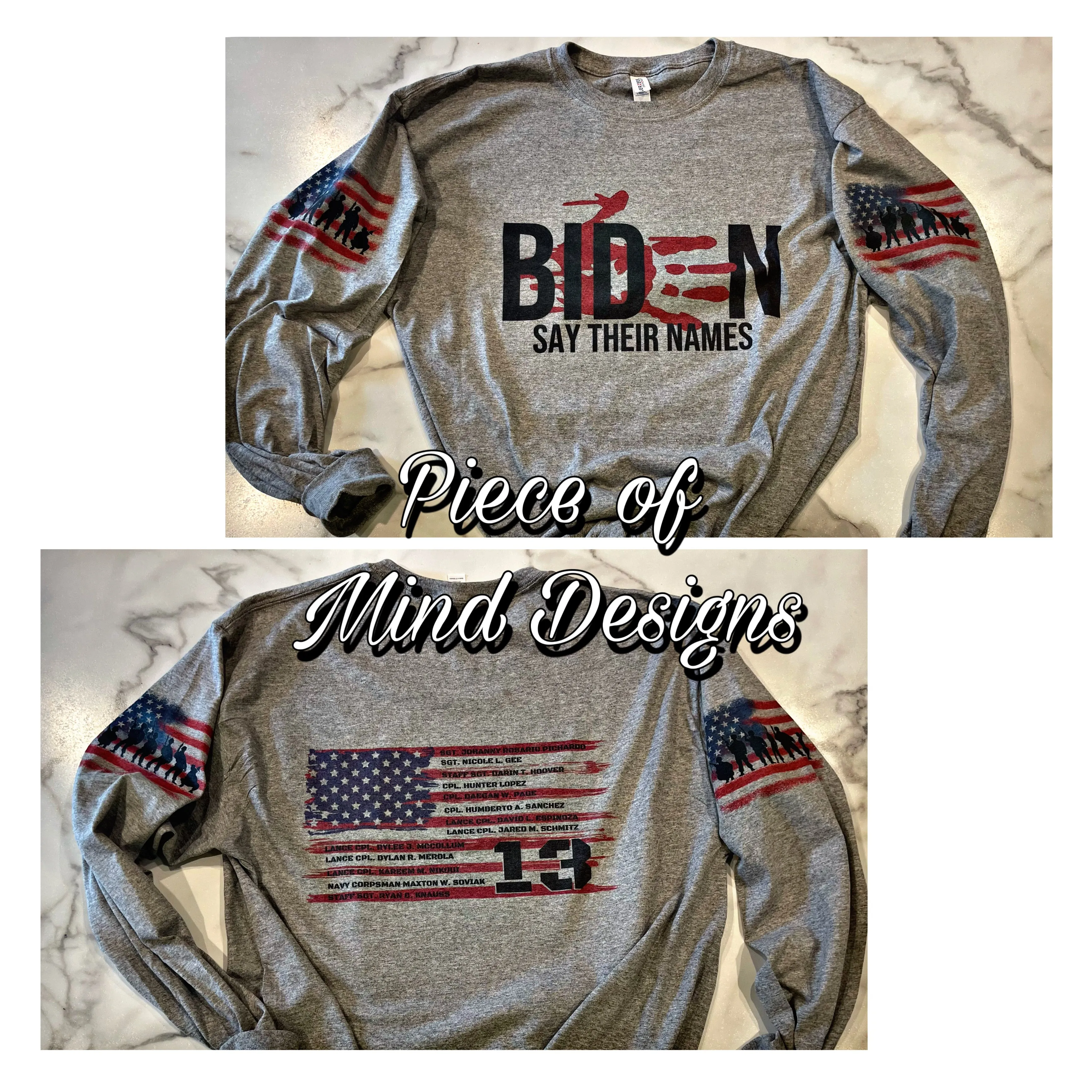 Say Their Names Biden Long Sleeve Tee