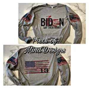 Say Their Names Biden Long Sleeve Tee