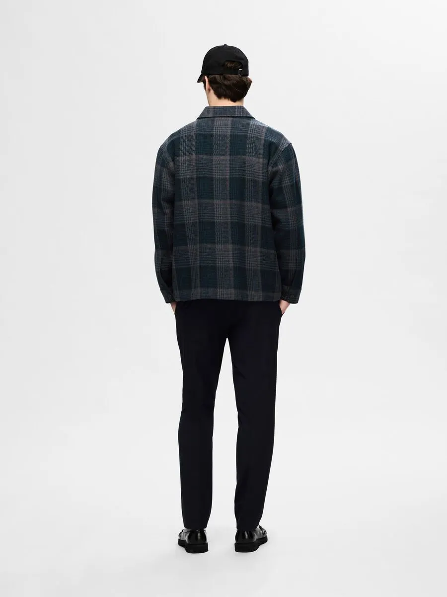 SEL16094847 Boxy Houndstooth Overshirt