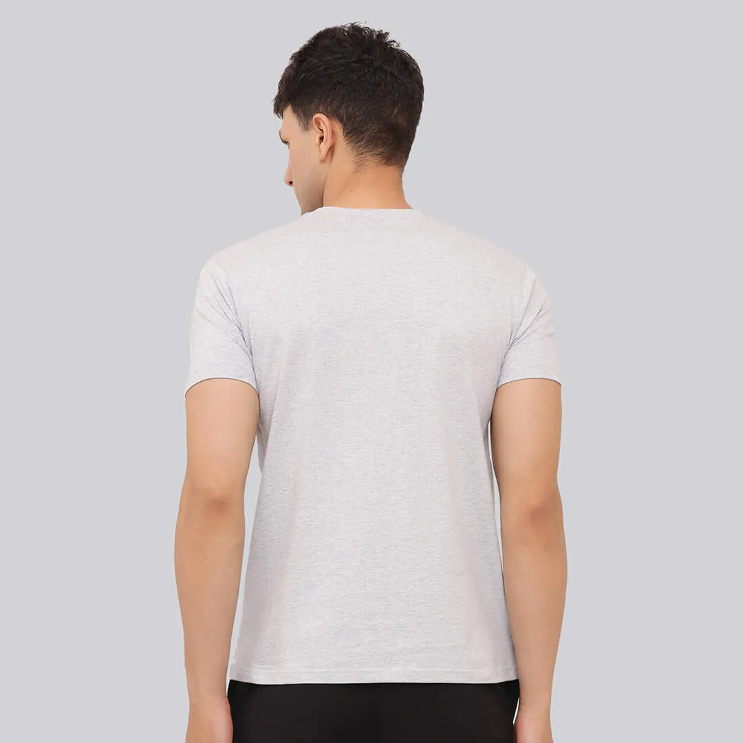 Solid Stretch T-shirt -  Heather Grey