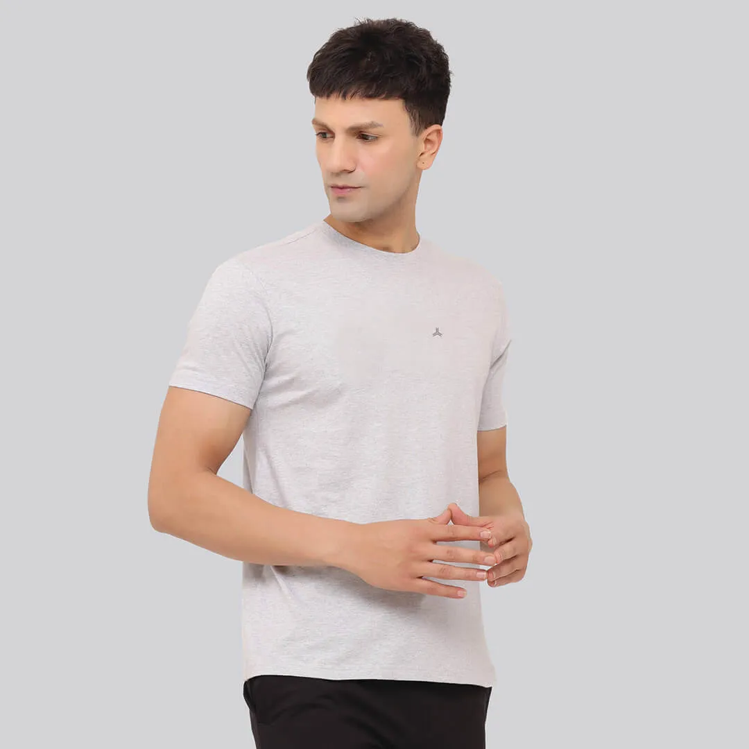 Solid Stretch T-shirt -  Heather Grey
