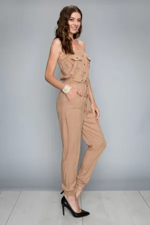 Strapless Safari Jumpsuit-217