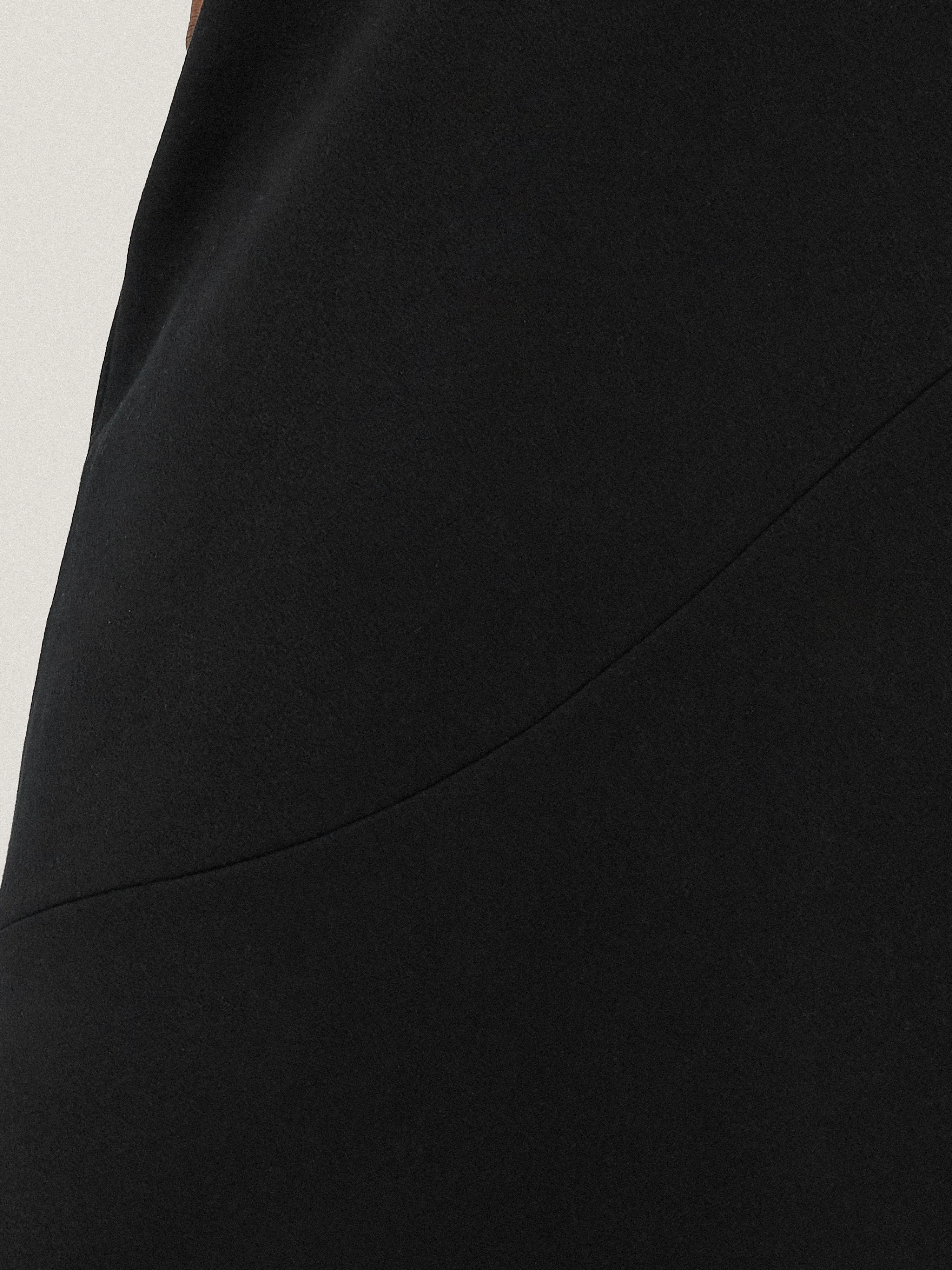 Structured Jersey Skirt | Black