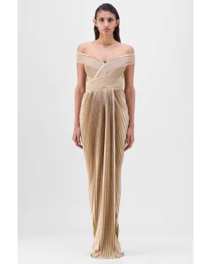 Structured Pliss Gown