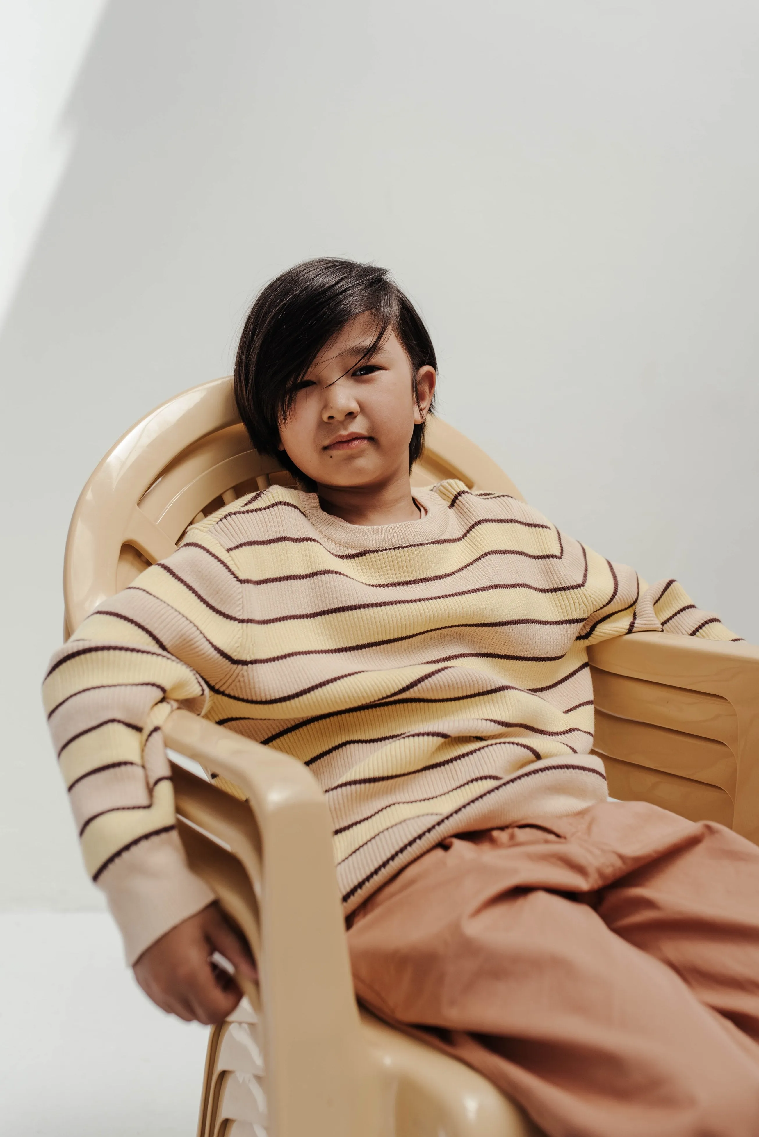 Sweater Knit Golden Stripe