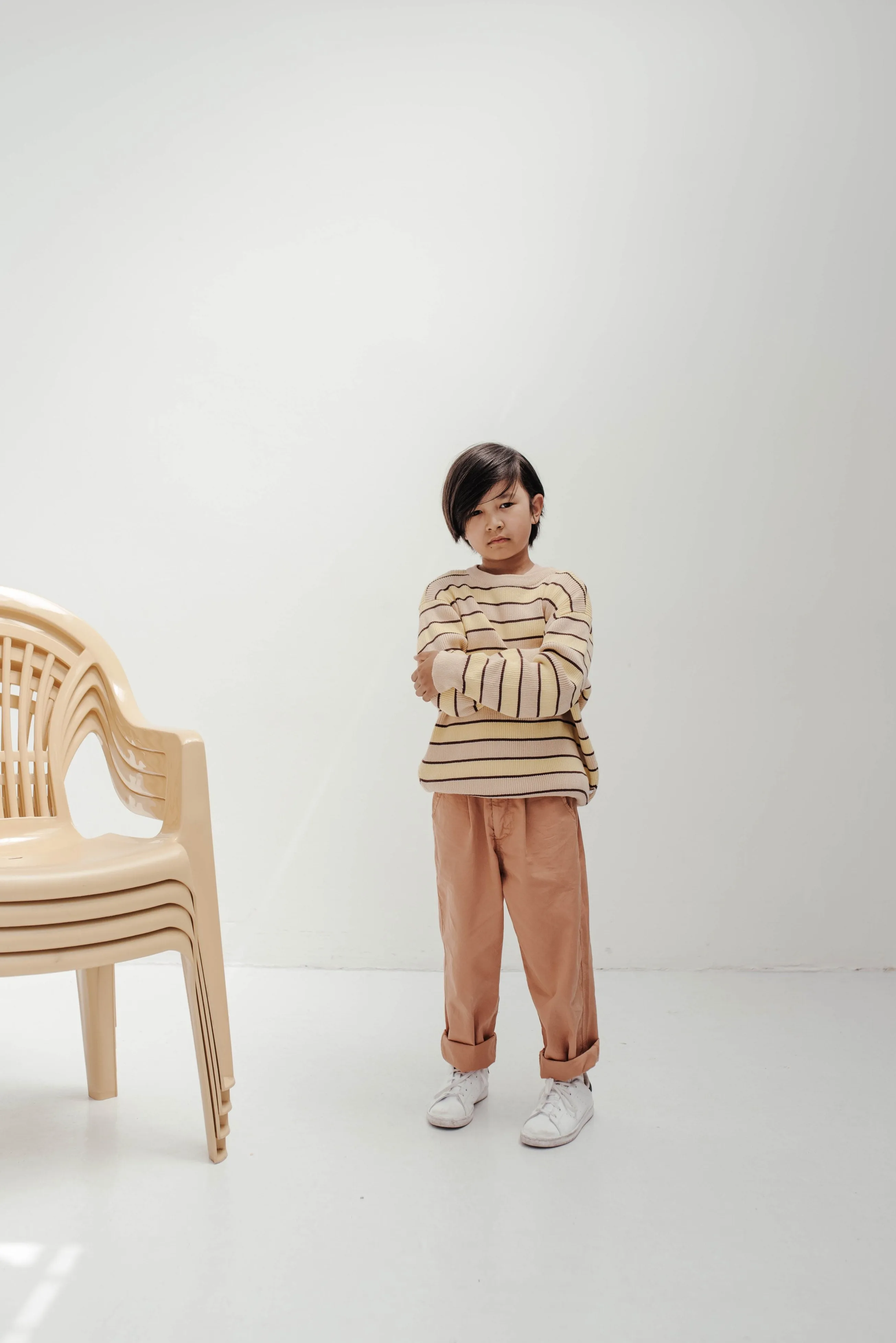 Sweater Knit Golden Stripe
