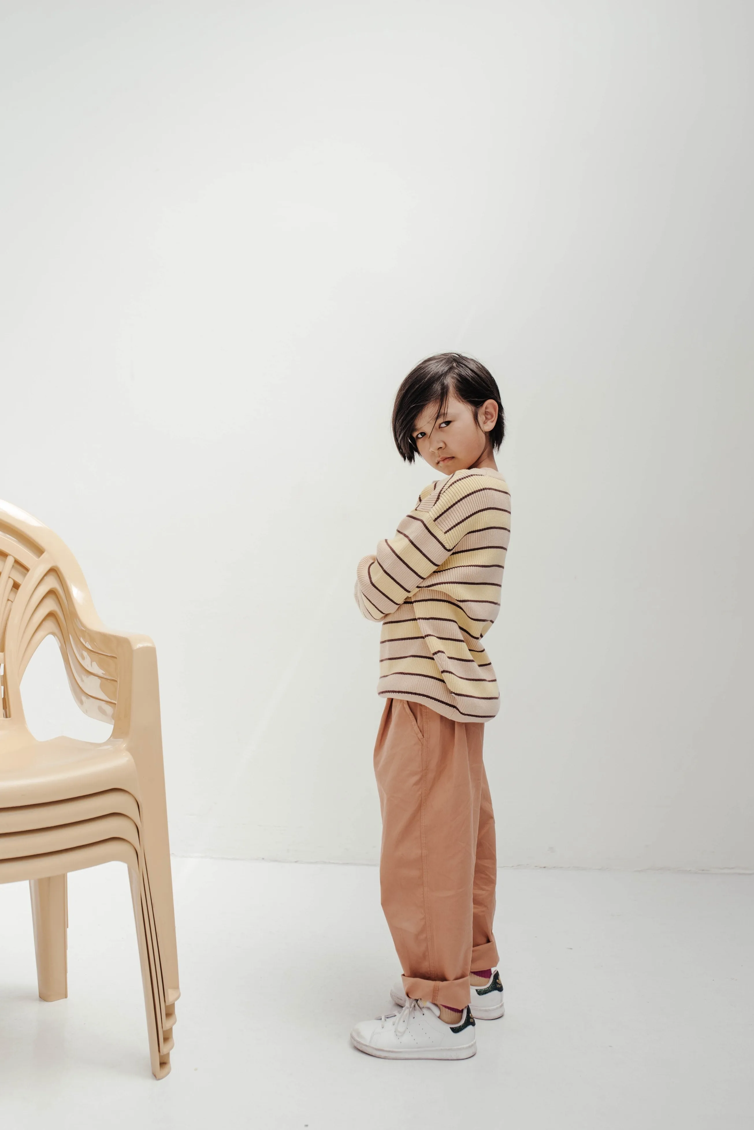Sweater Knit Golden Stripe