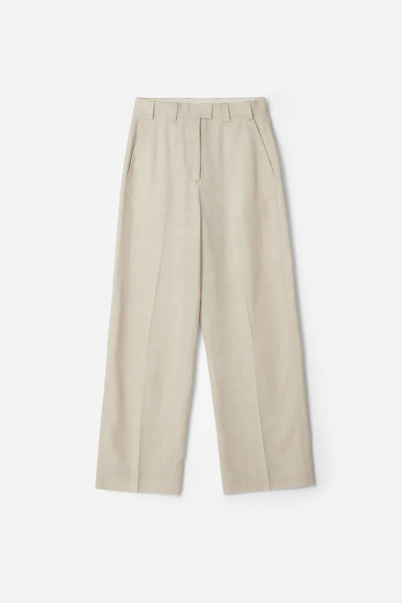 Tailored flat front trousers