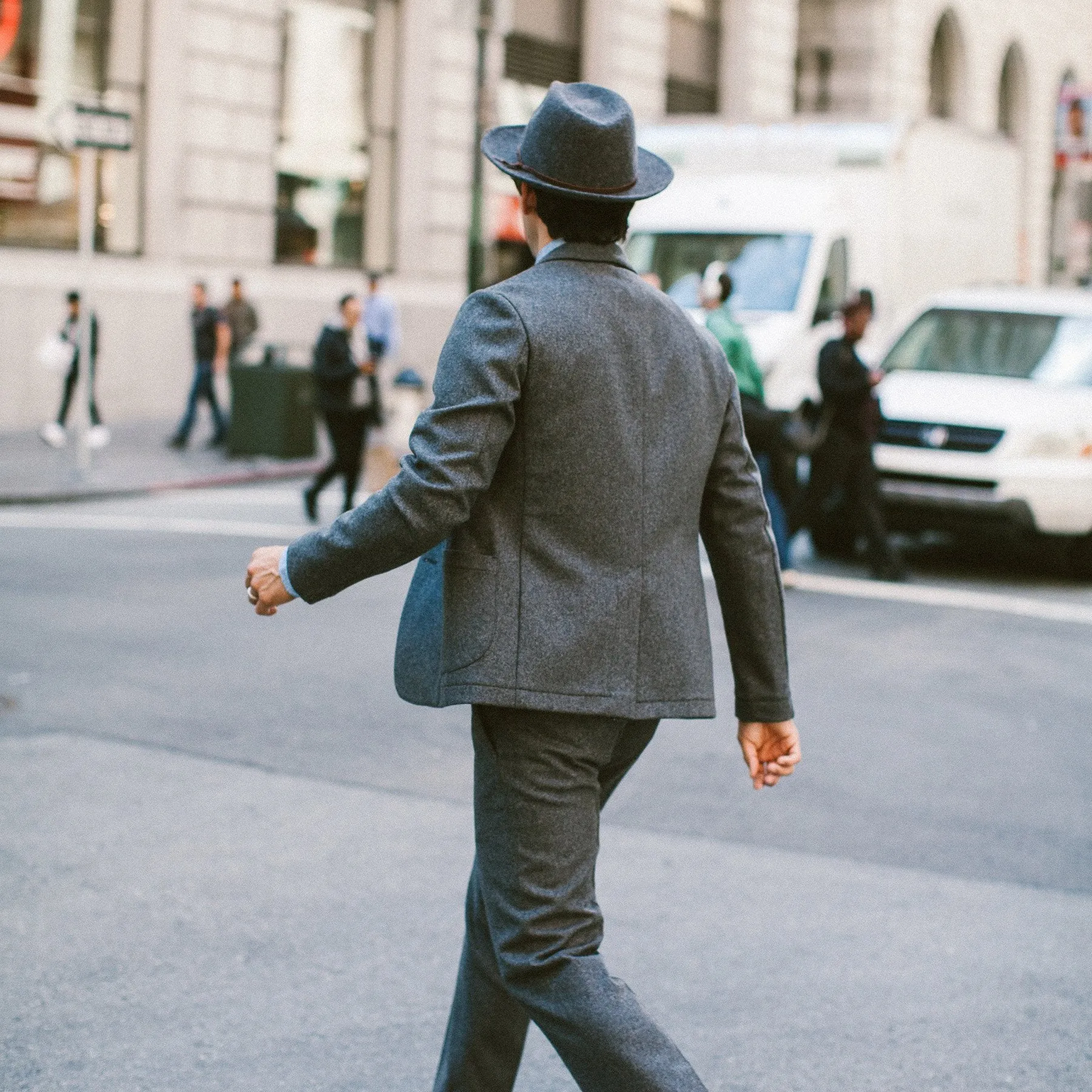 The Telegraph Jacket in Grey Wool