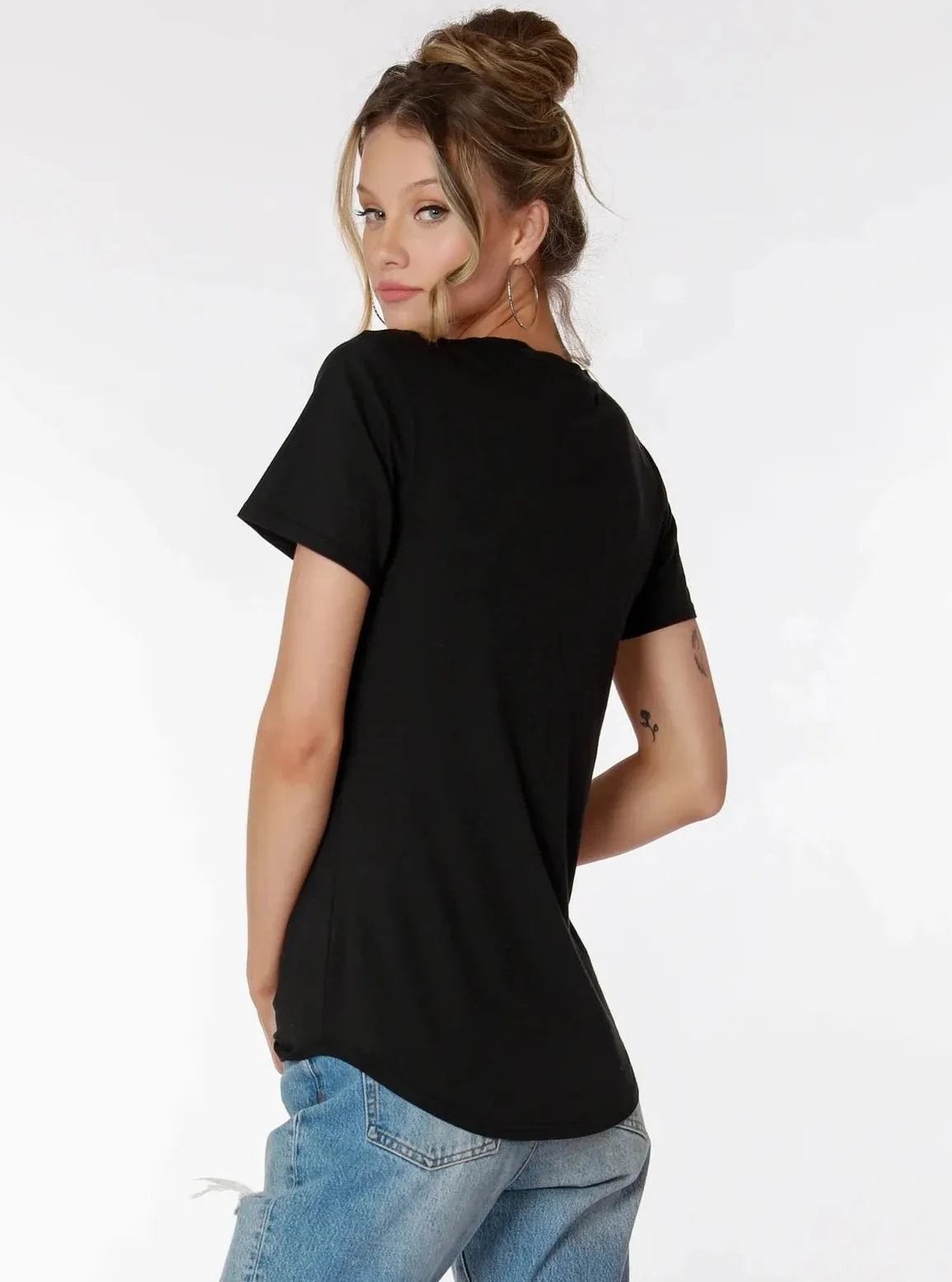 V-Neck Tee [Blk-57C-60065]