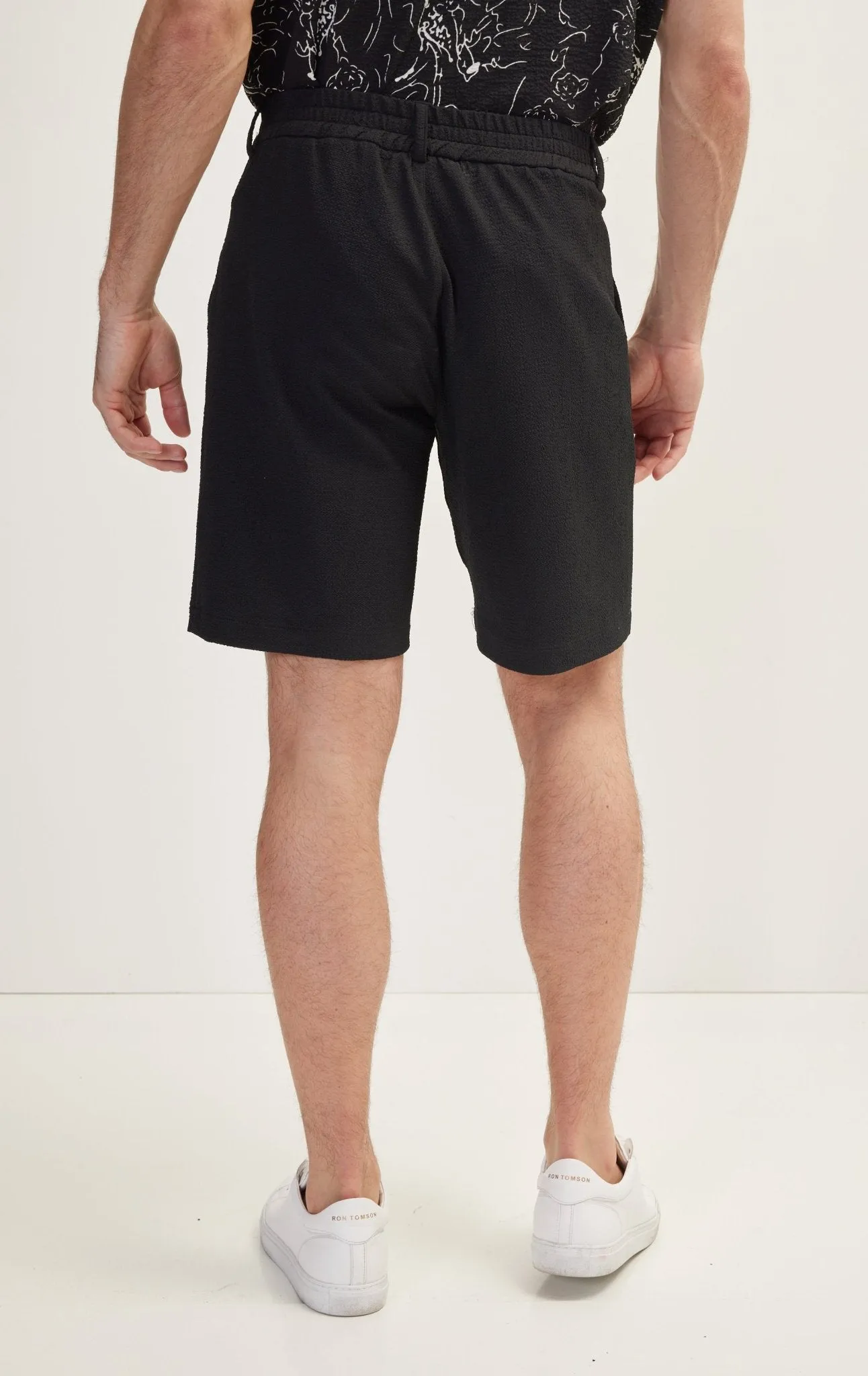 Waffle Stretch Beach Day Shorts - Black