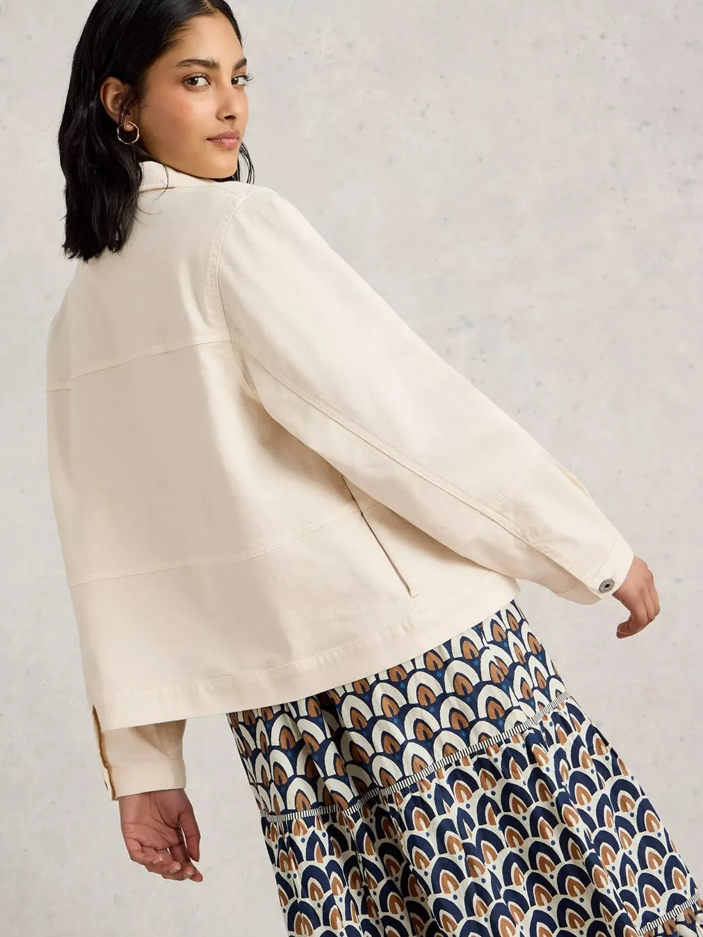 White Stuff Camille Denim Jacket Light Nat