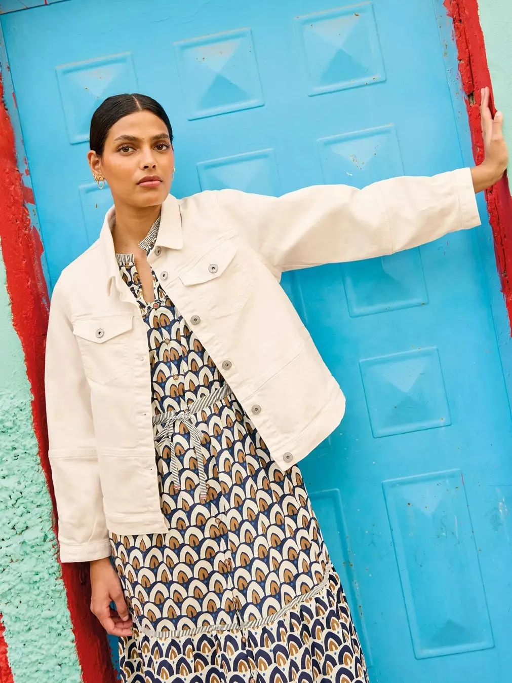 White Stuff Camille Denim Jacket Light Nat