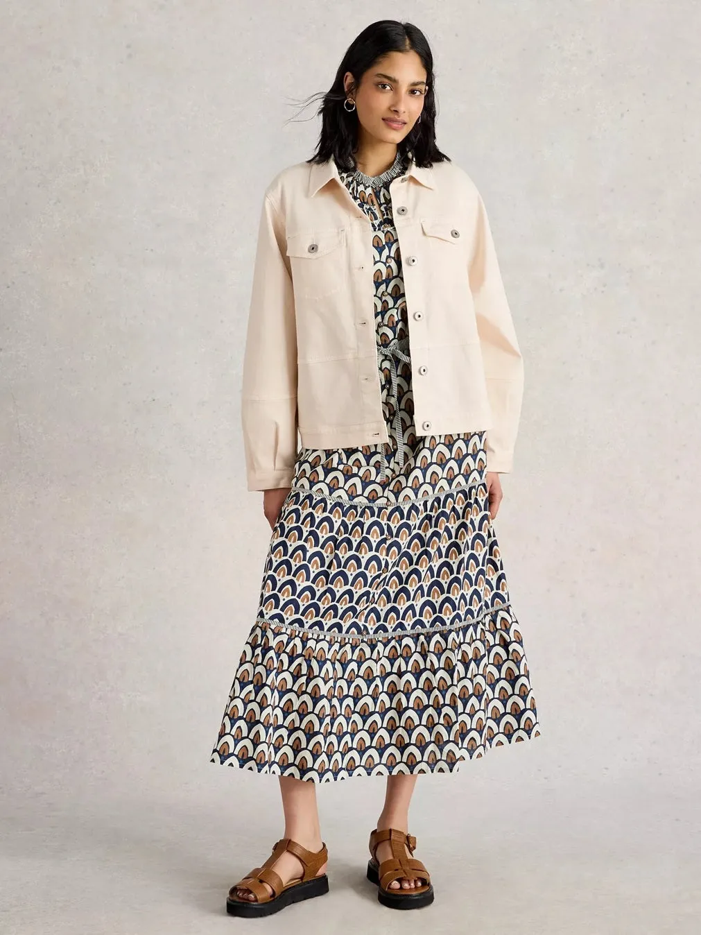 White Stuff Camille Denim Jacket Light Nat