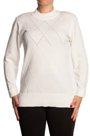 Women's Ivory White Sweater Stunning Details On Sale Now Yvonne Marie Boutiques